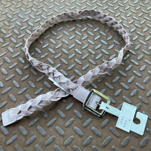 A New day Women Belt Pink Faux Leather Braided Waistband Size S - Picture 1 of 10